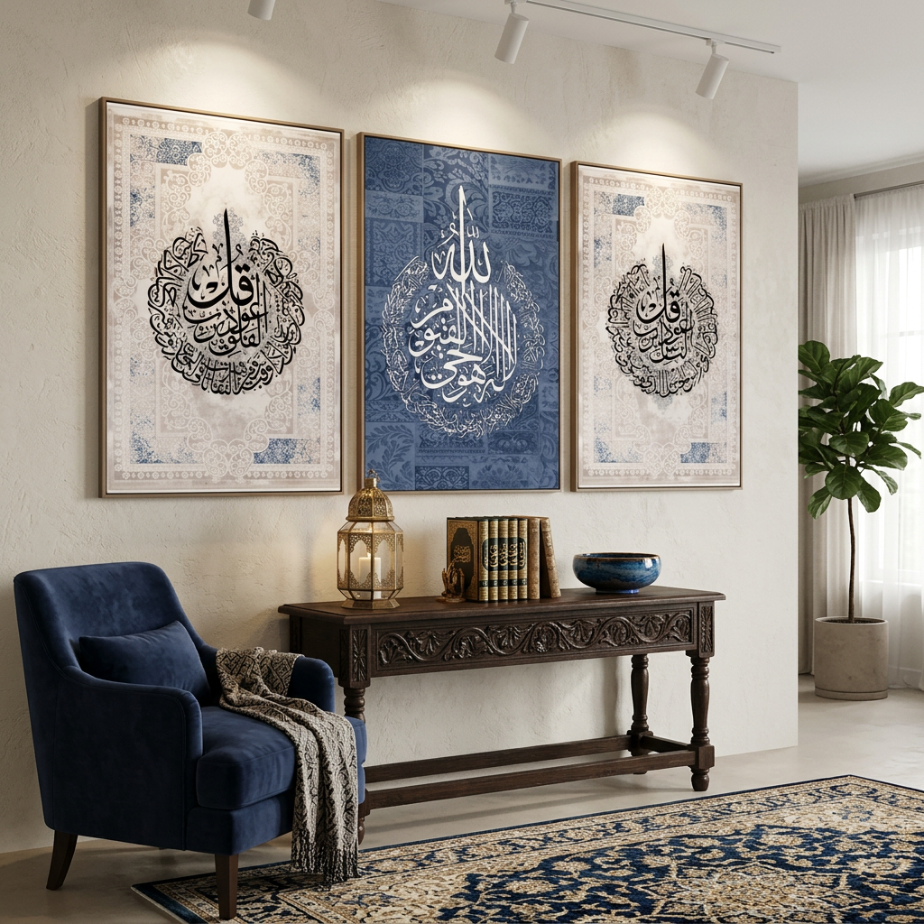 Triptych Al-Mu'awwidhat Artwork